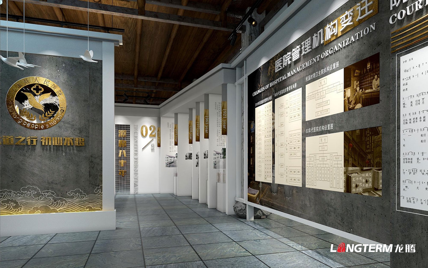 瀘州市敘永縣人民醫(yī)院院史館策劃設(shè)計(jì)效果圖及走廊文化建設(shè)方案_醫(yī)院科普長(zhǎng)廊設(shè)計(jì)、廉潔行醫(yī)文化景觀打造